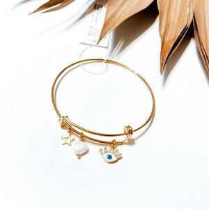 Gold evil eye bracelet F70